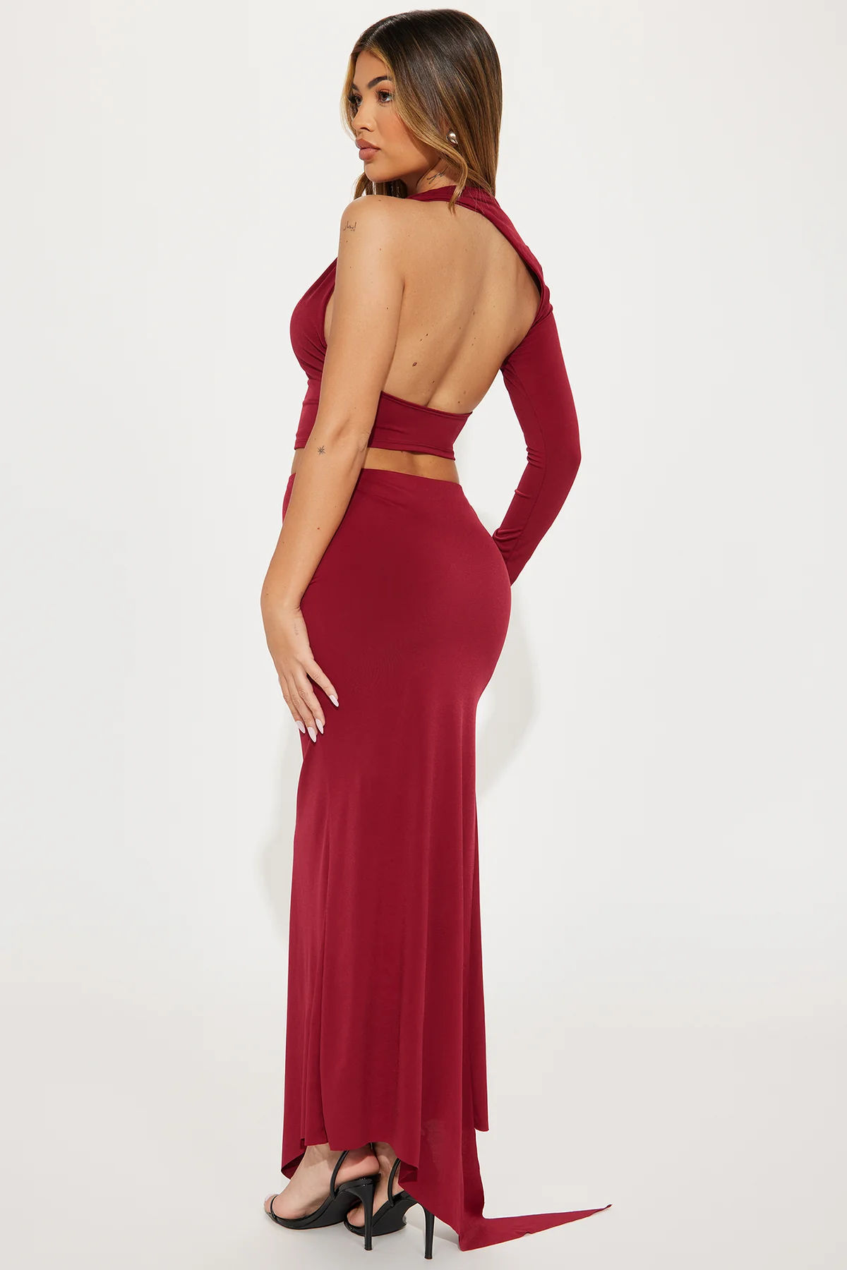 Rylee Skirt Set – Burgundy