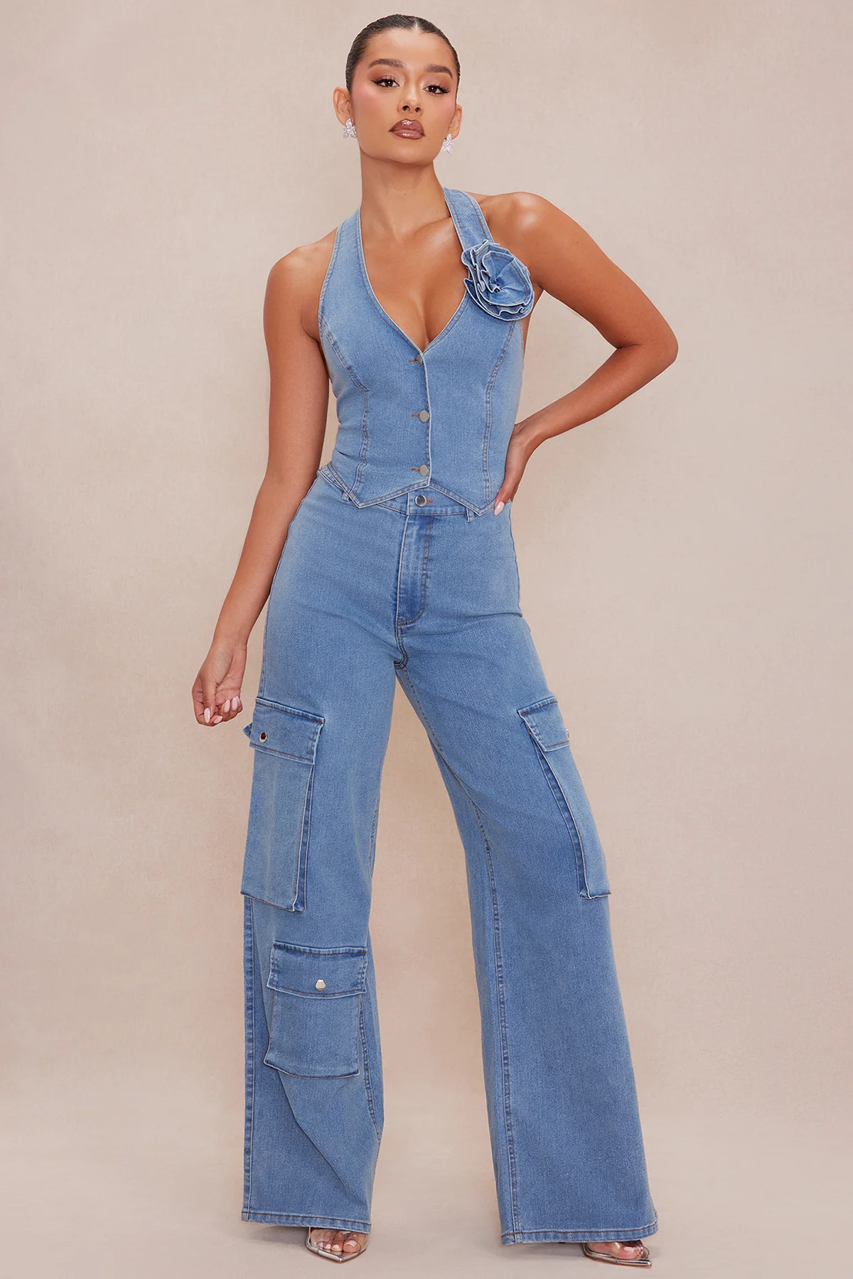 Ali Denim Pant Set - Medium Wash Brand: S.Nova