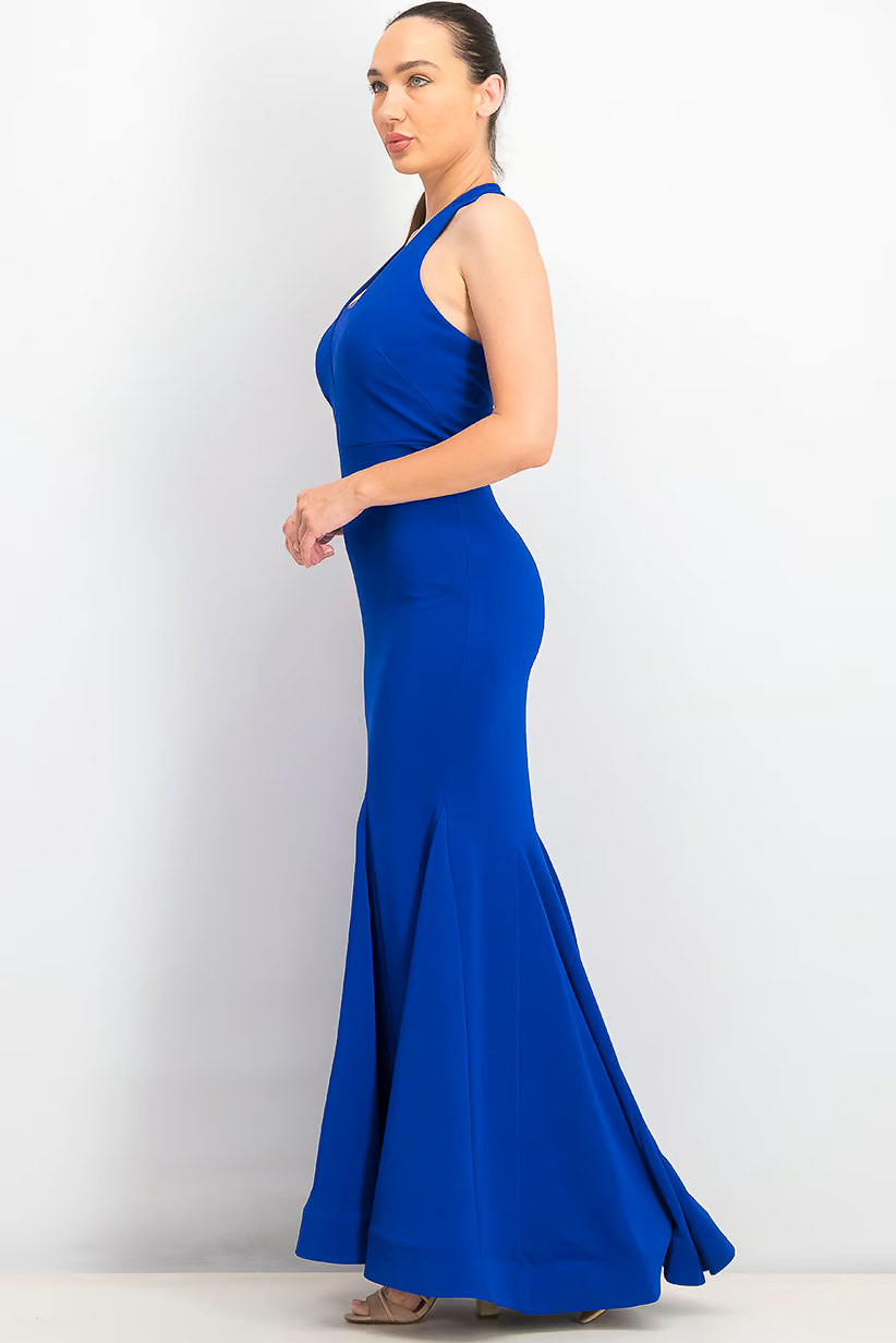 Juniors Mesh,Inset Gown, Royal Brand :Jump Apperal