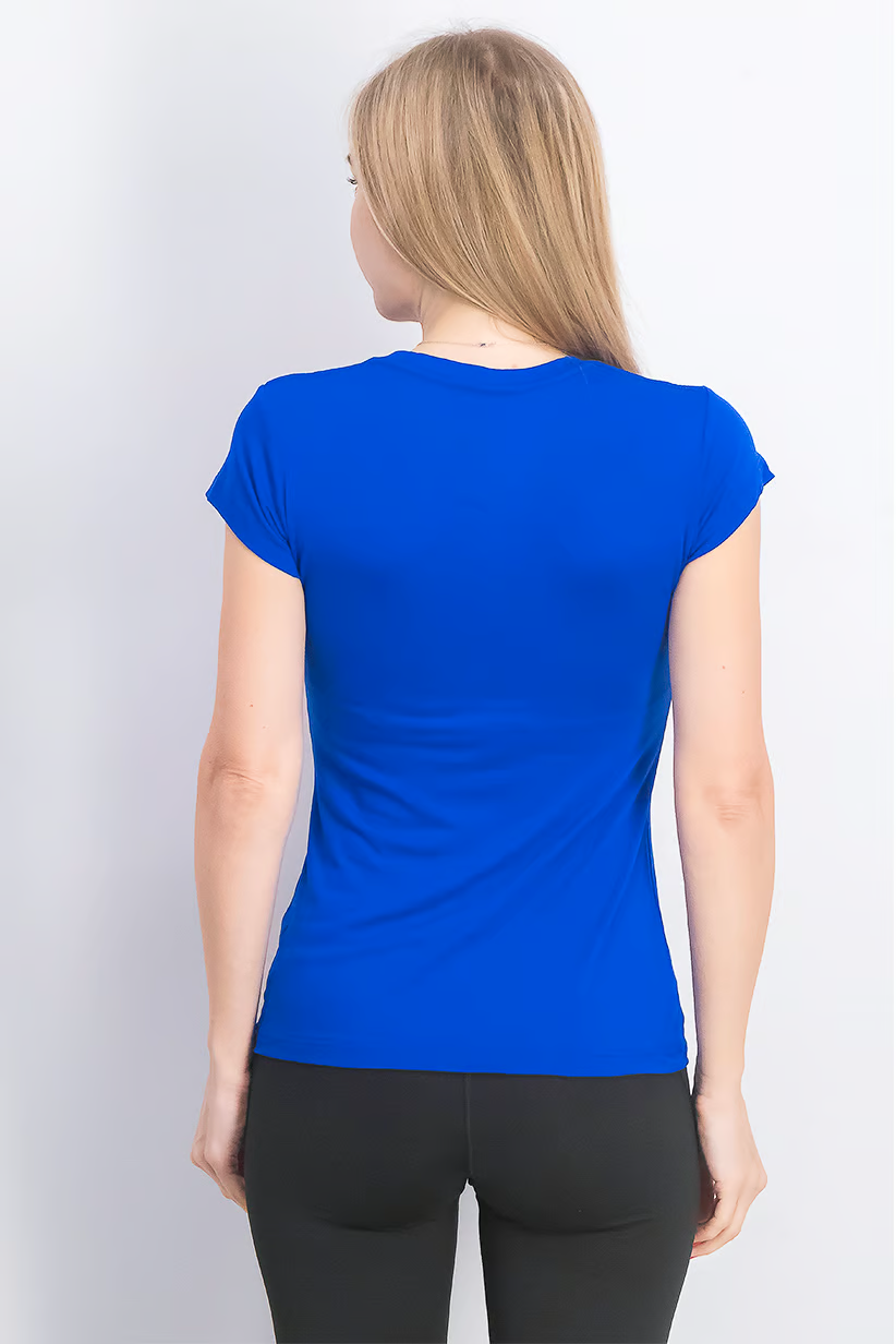 Women Round Neck Short Sleeve Brand Logo T-shirt, Surf The Web Brand: Bebe