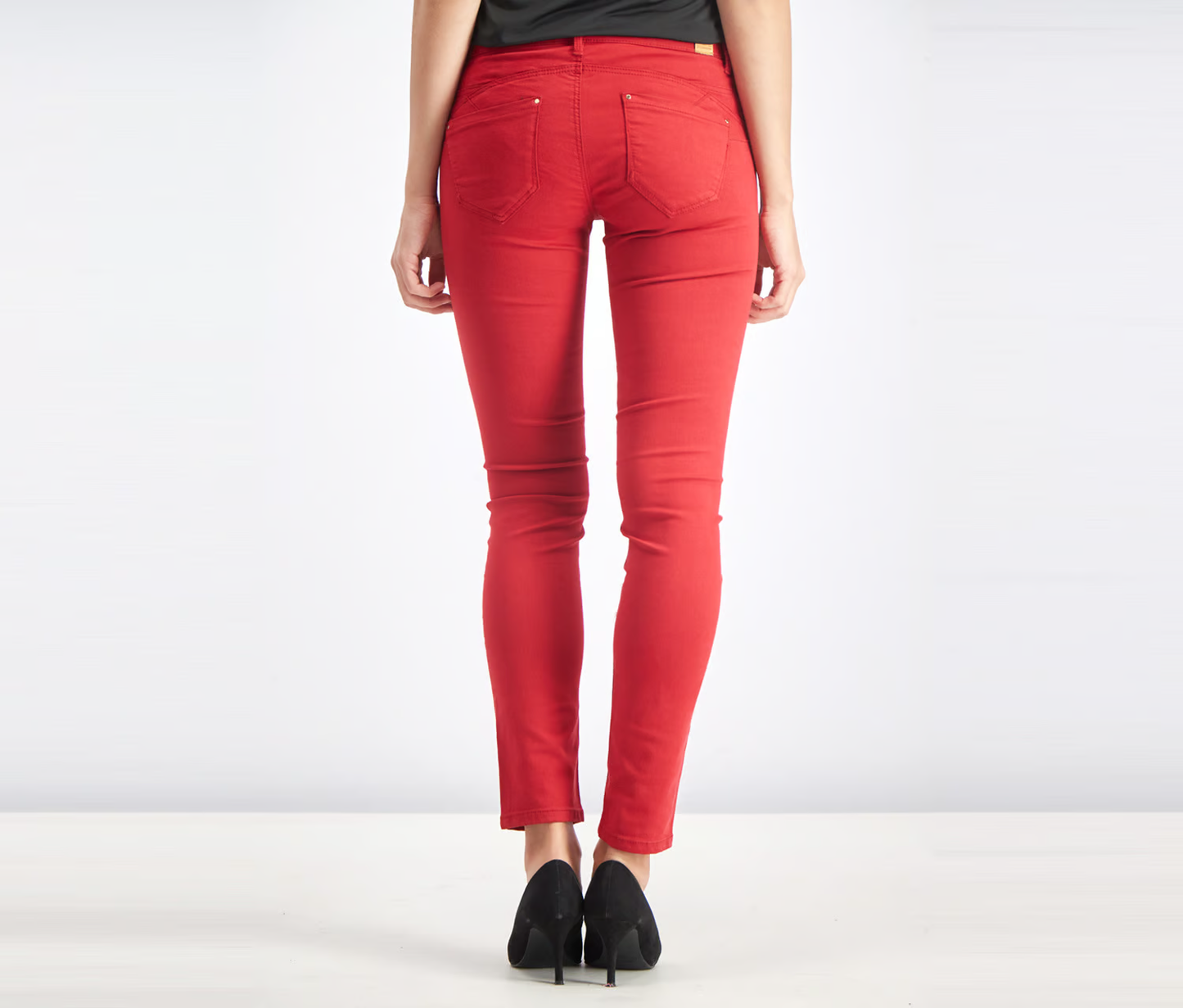Women Four Pocket Pants, Red Brand: Stradivarius