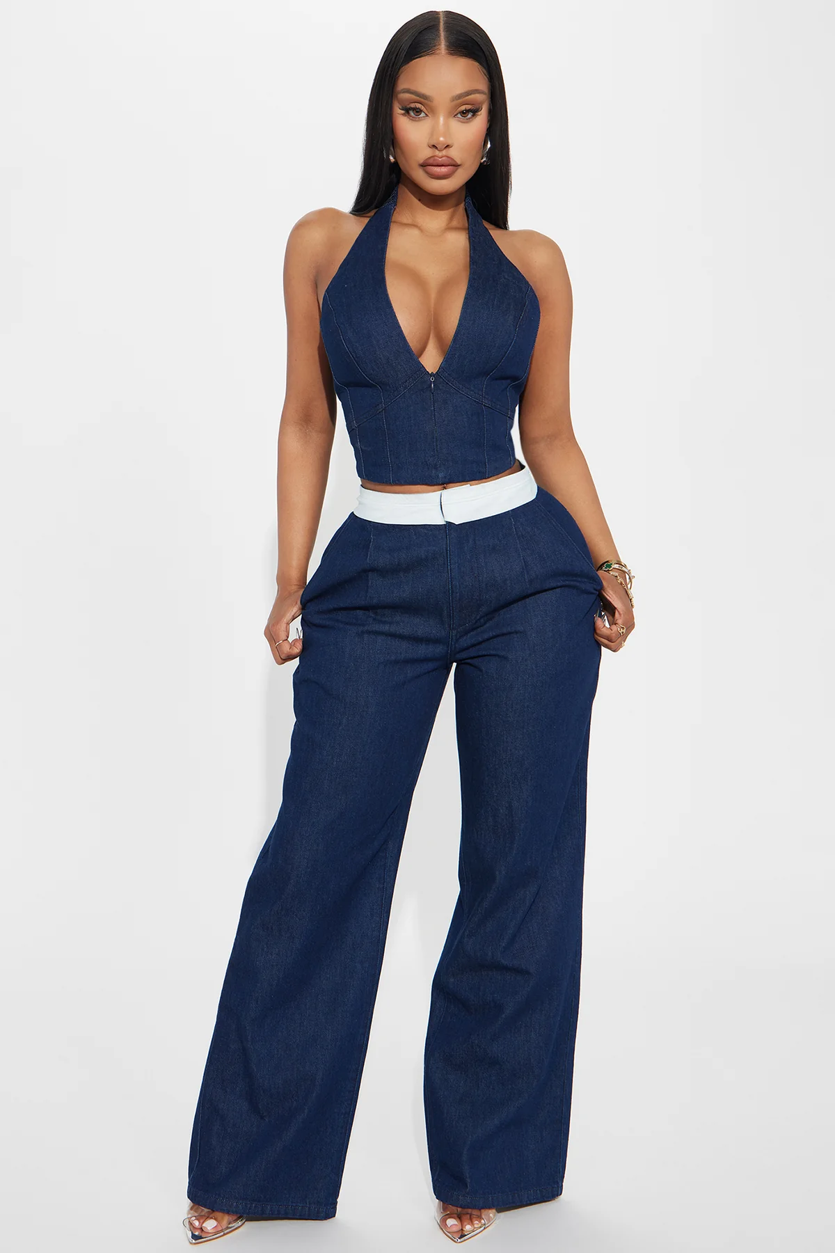 Diana Denim Pant Set - Dark Wash Brand: S.Nova