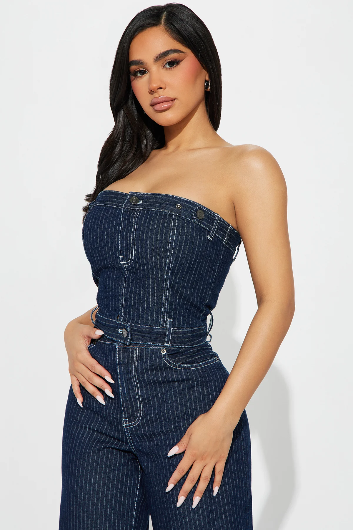 Keep You Close Denim Pant Set - Dark Wash Brand: S.Nova