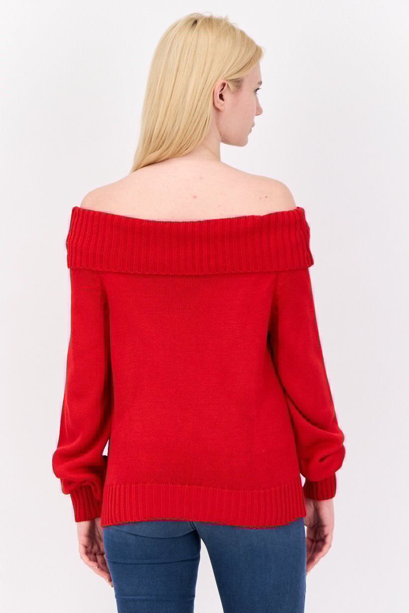 Off Shoulder knitted sweater