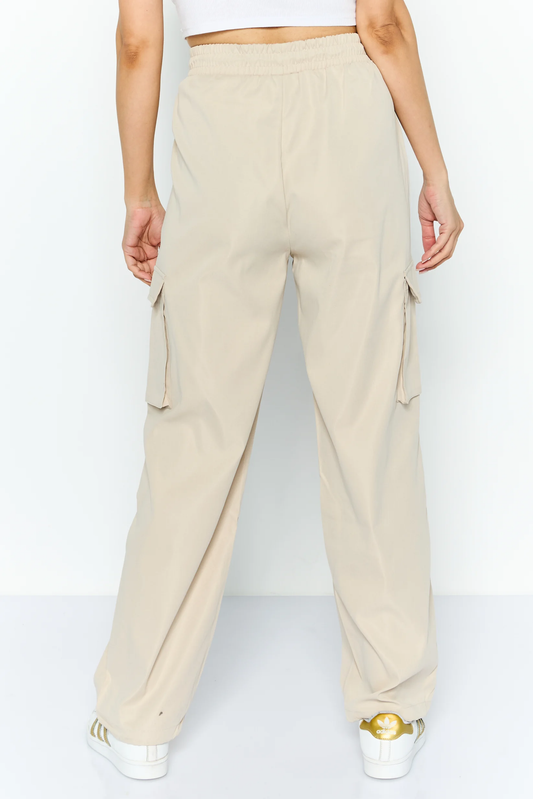 Women Regular Fit Plain Cargo 32 Length Pant, Beige  Brand: Only