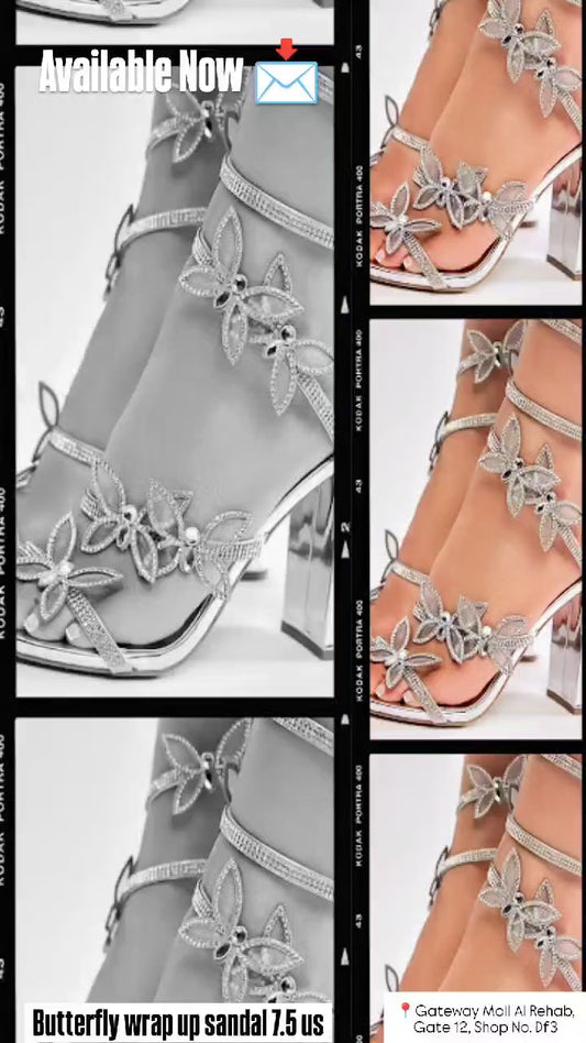 Butterfly wrap sandal