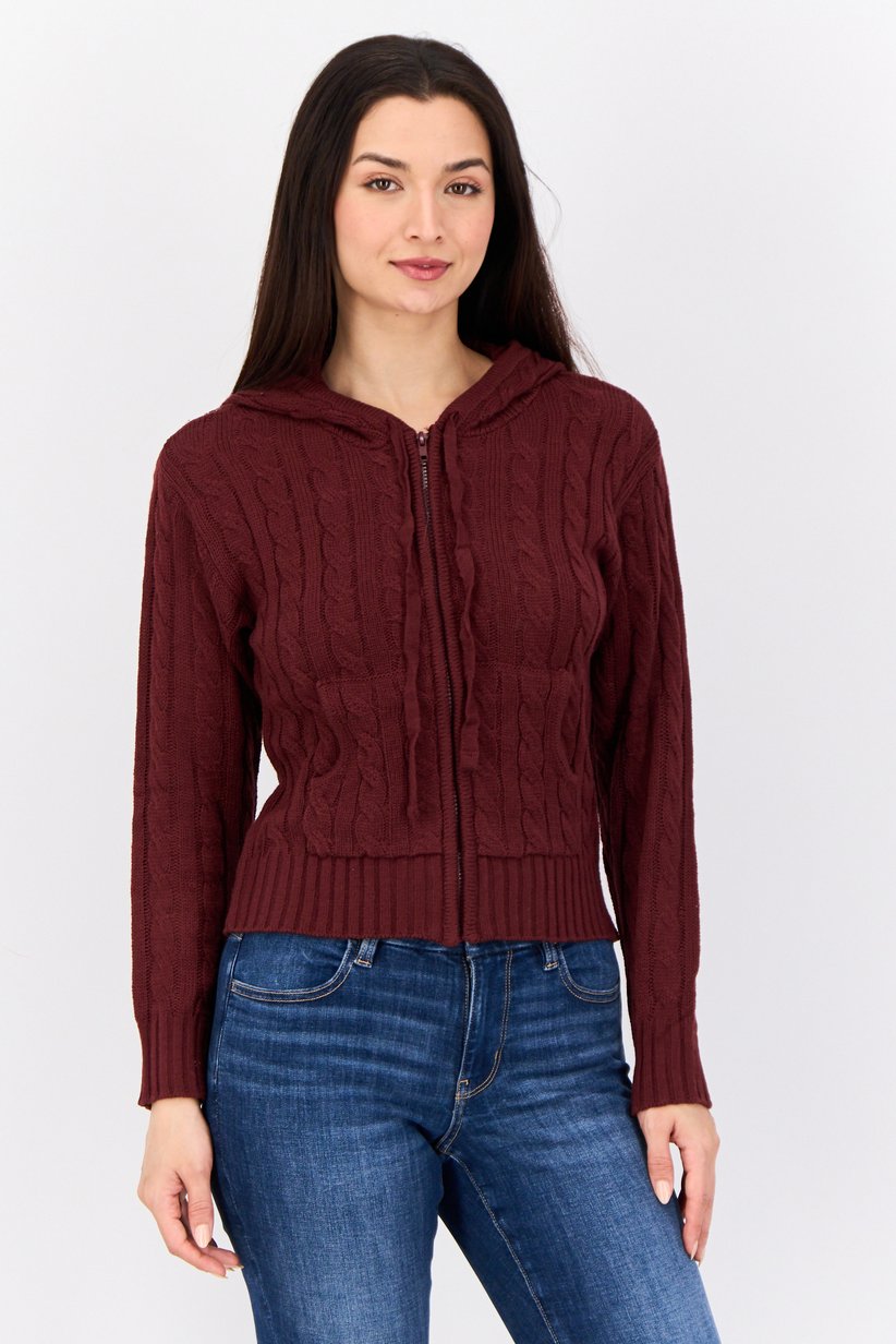 Women Hooded knitted sweater