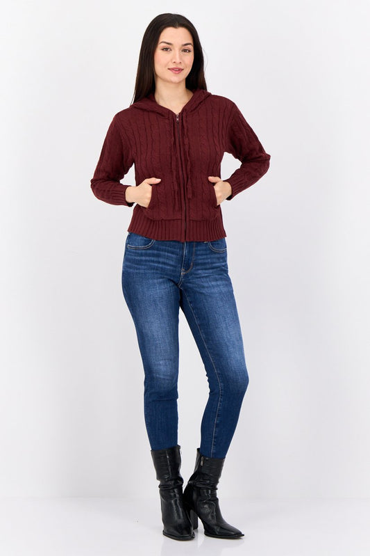 Women Hooded knitted sweater