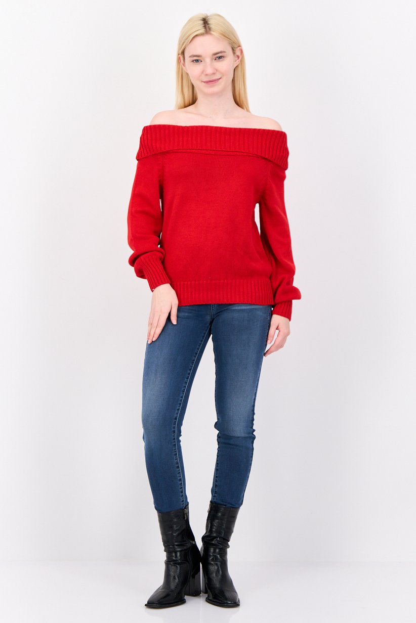 Off Shoulder knitted sweater