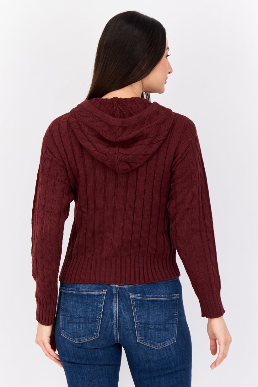Women Hooded knitted sweater
