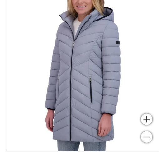 DKNY Women's Stretch Walker Long Puffer Coat