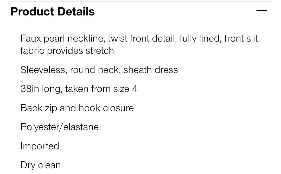 Karl lagerfeld Pearl Dress