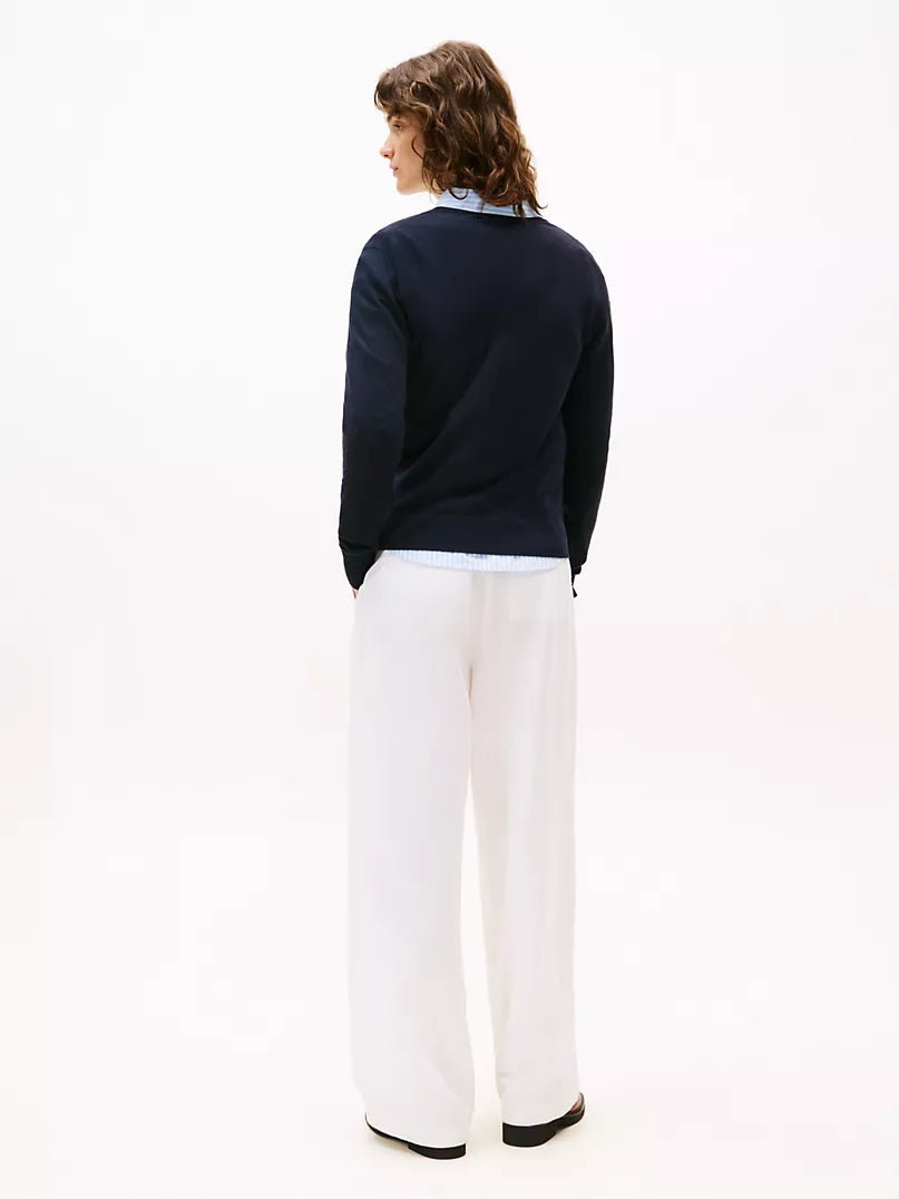 Tommy Hilfiger Viscose-Blend V-Neck Sweater