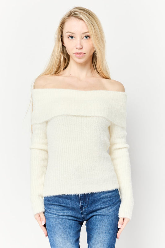 Women Off-shoulder Sweater